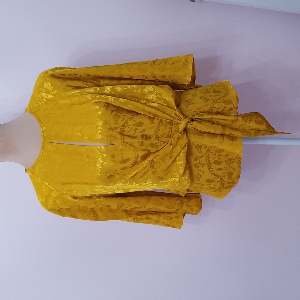Topshop Gold Blouse, Size 8